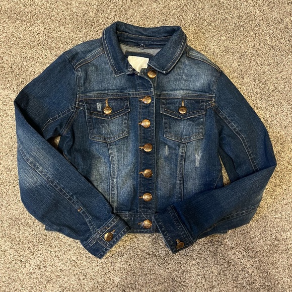 Justice Girl's Denim Jean Jacket - 14 - Picture 1 of 4